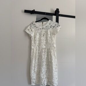 Elegant White Lace Dress